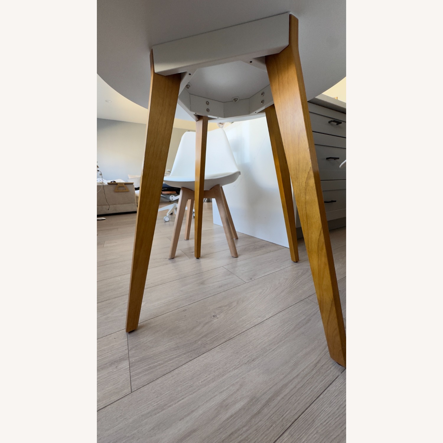 Dining Set - White and Wood Table with 2 Chairs  - image-13