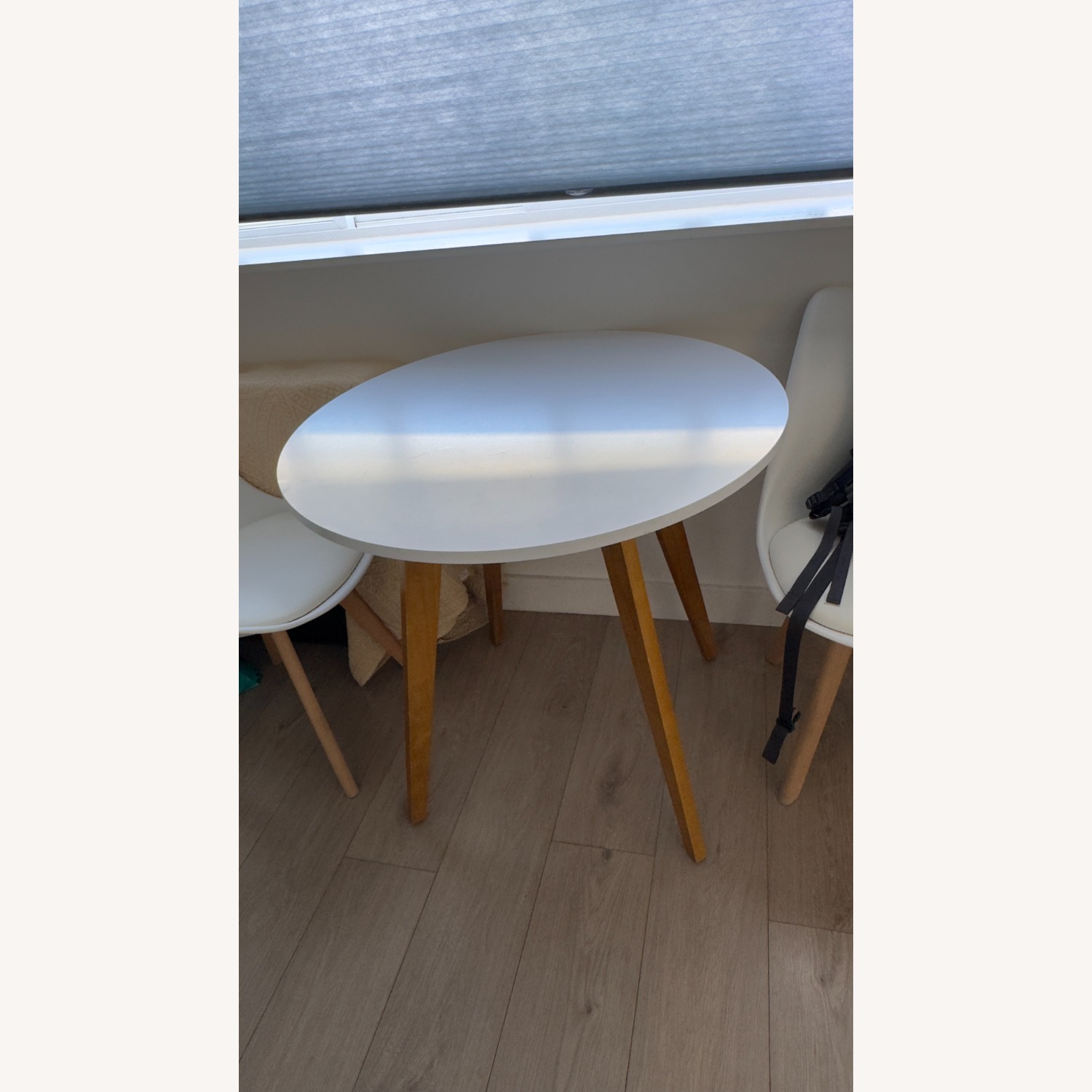 Dining Set - White and Wood Table with 2 Chairs  - image-6