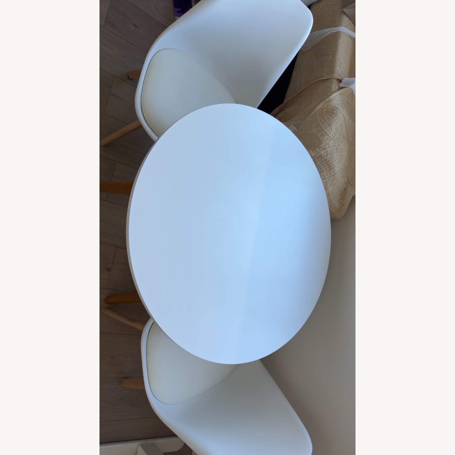 Dining Set - White and Wood Table with 2 Chairs  - image-7