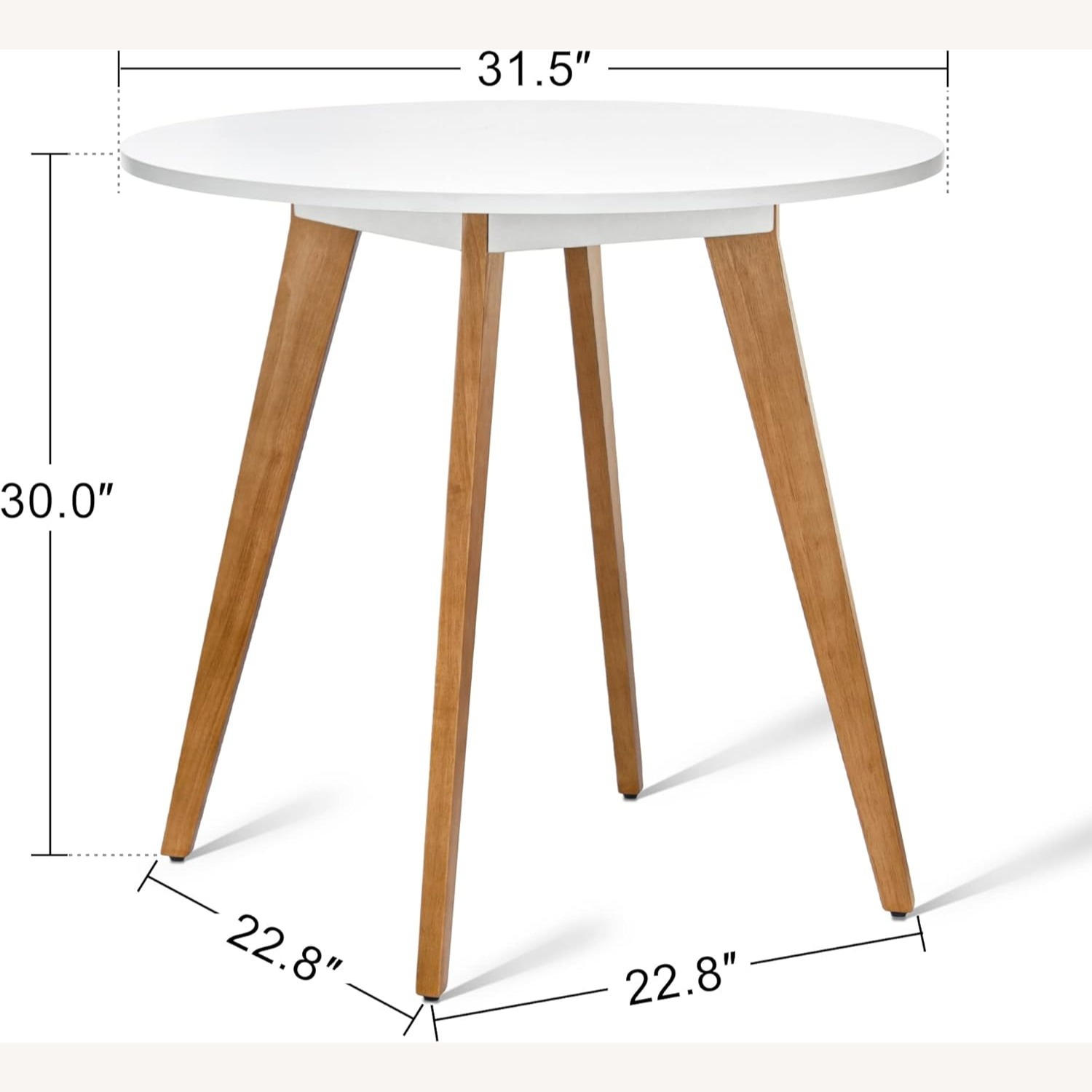 Dining Set - White and Wood Table with 2 Chairs  - image-3