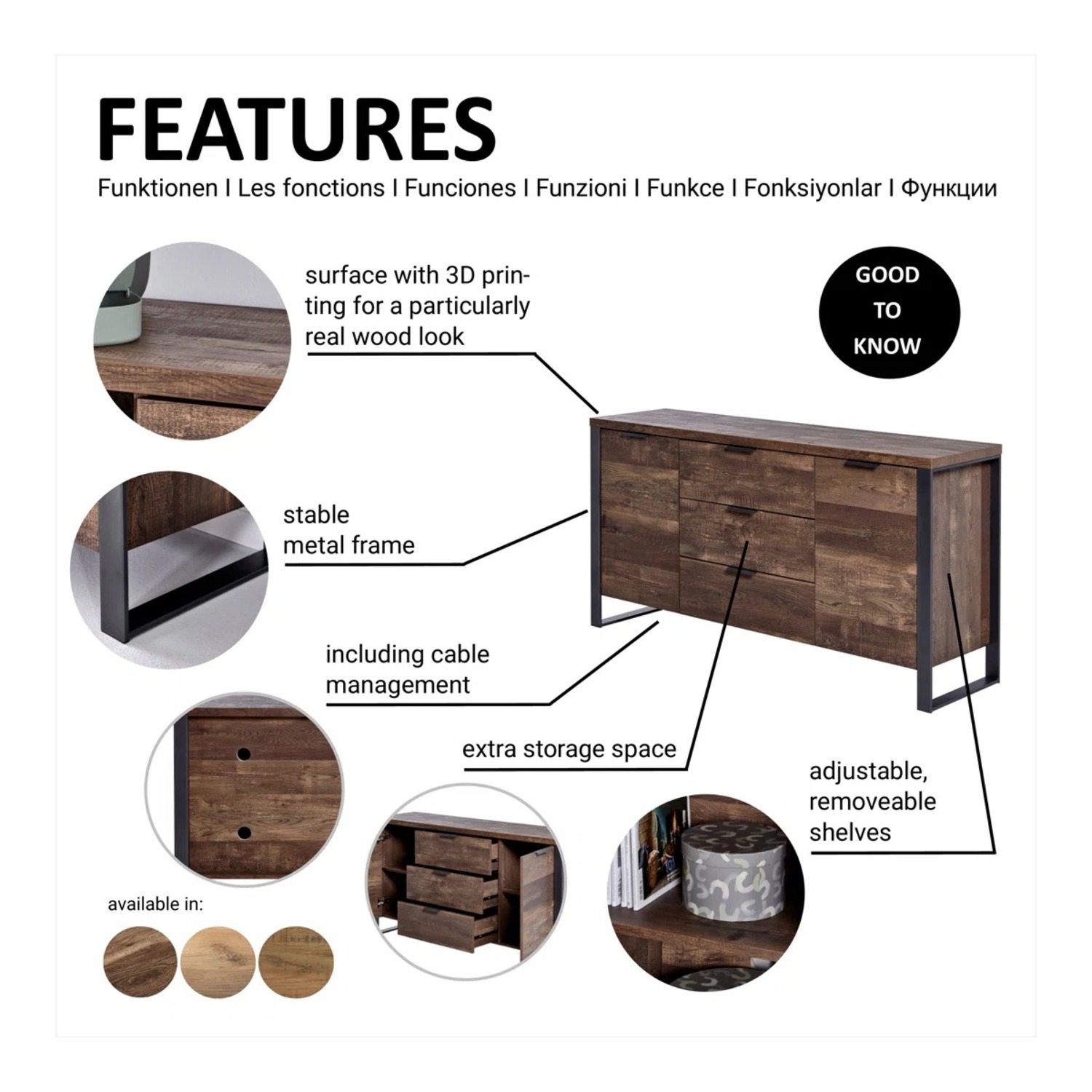 Wayfair Draylen Natural Wood Sideboard - image-5