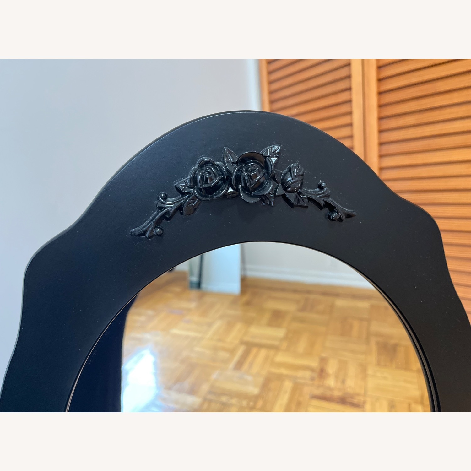 Black Antique Convertible Vanity with Stool - image-8