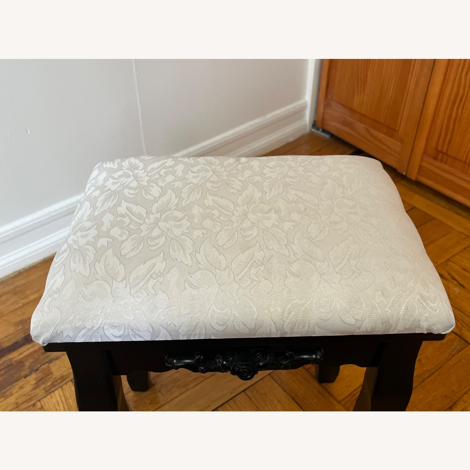 Black Antique Convertible Vanity with Stool - image-14