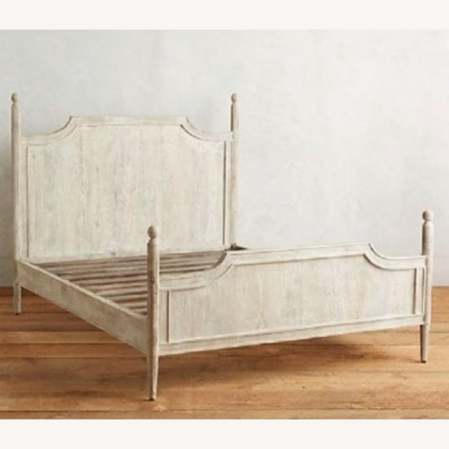 Anthropologie Washed Natural Wood Queen Bed - image-2