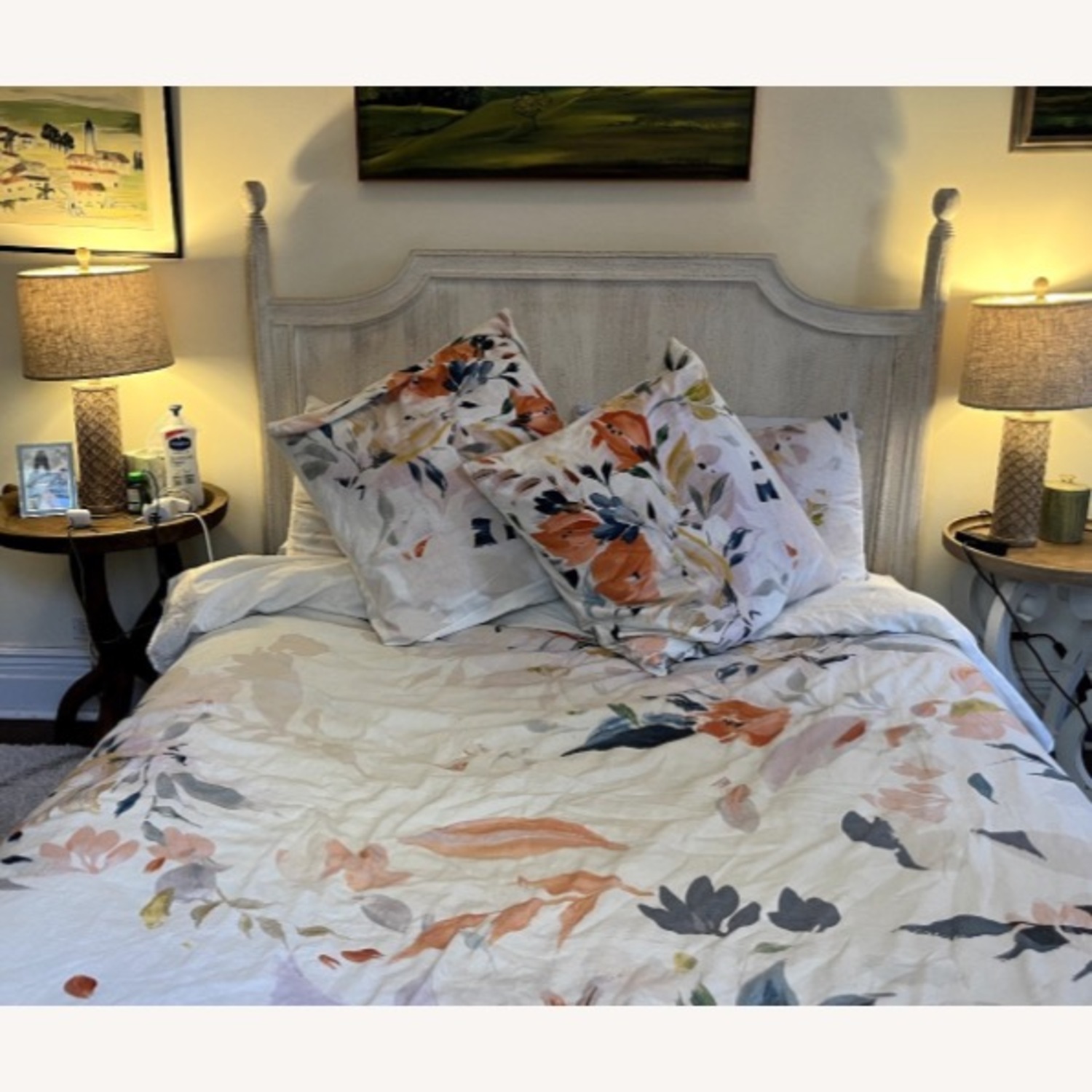 Anthropologie Washed Natural Wood Queen Bed - image-5