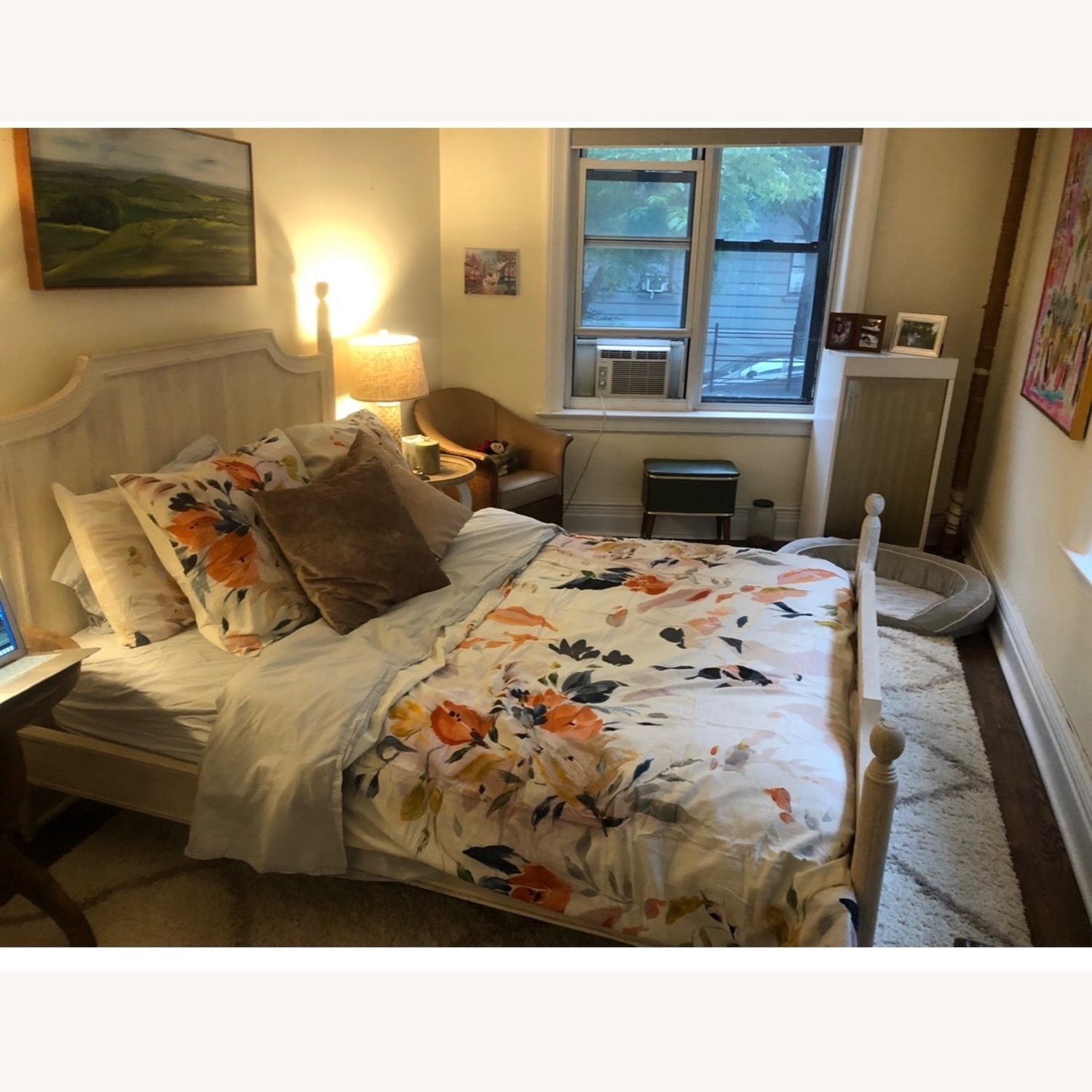 Anthropologie Washed Natural Wood Queen Bed - image-7