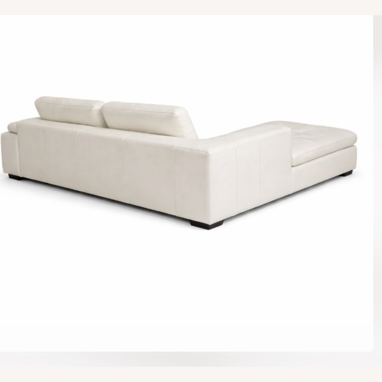 Natuzzi OFF- White Leather 2 Piece Sectional - image-2