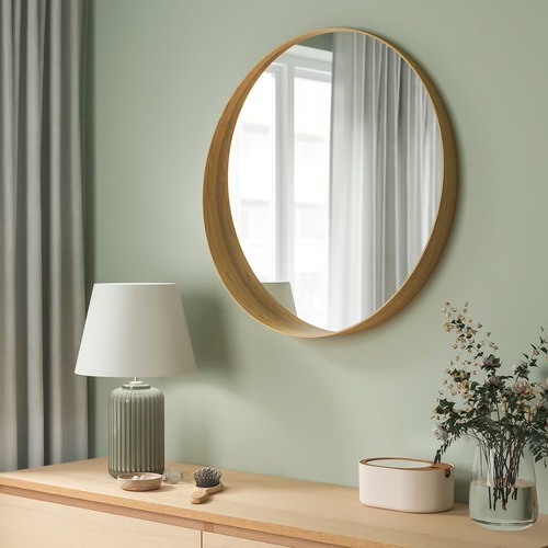 Used IKEA Stockholm Natural Wood Wall Mirror for sale on AptDeco