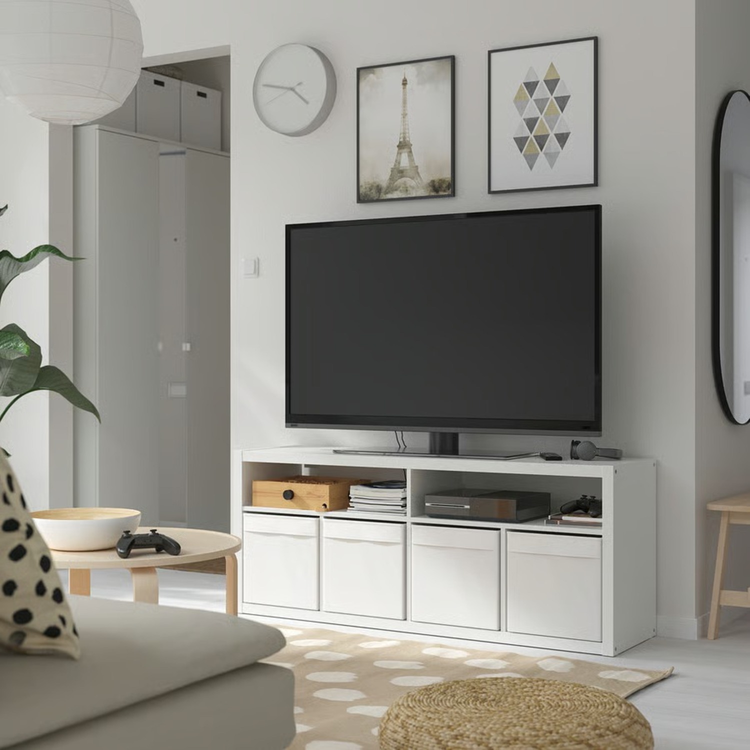 IKEA KALLAX White Wood Media Storage - image-1