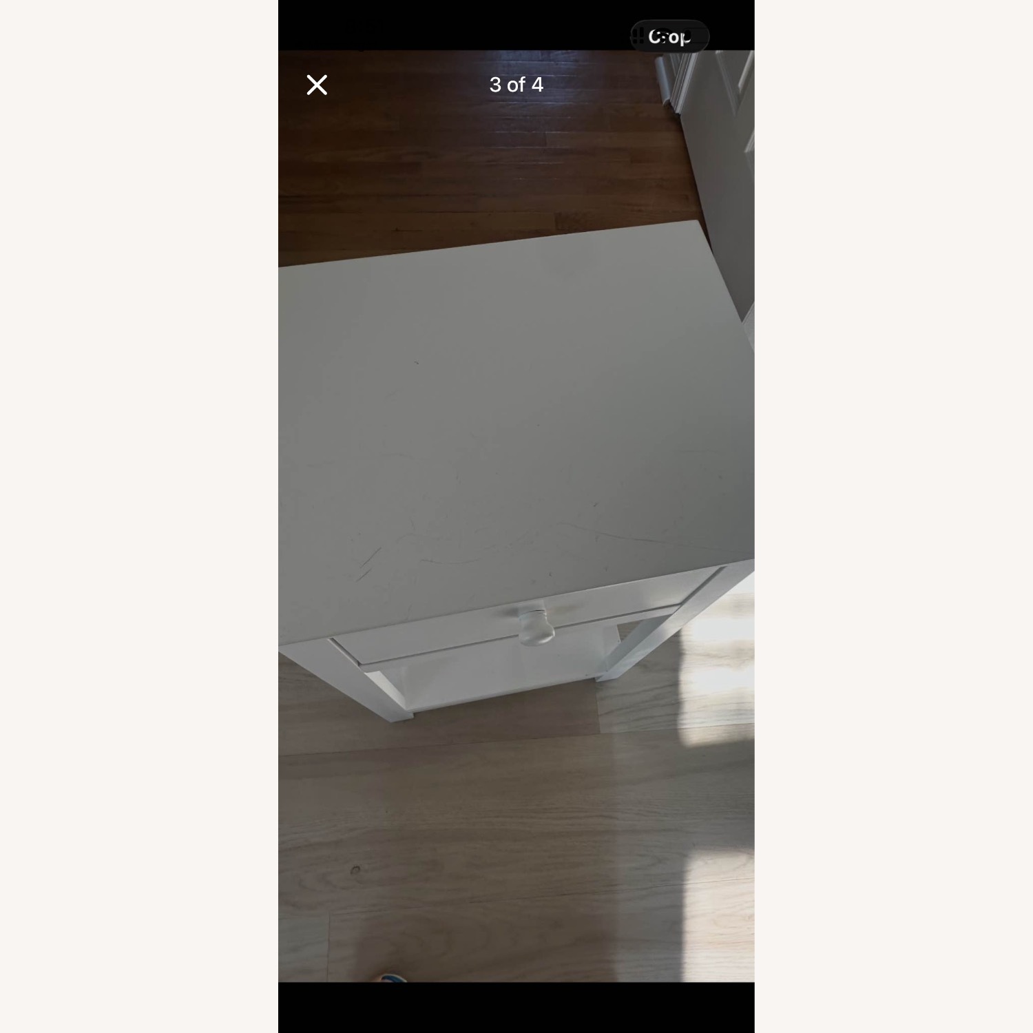 At Home White Wood Veneer Media Storage - image-3