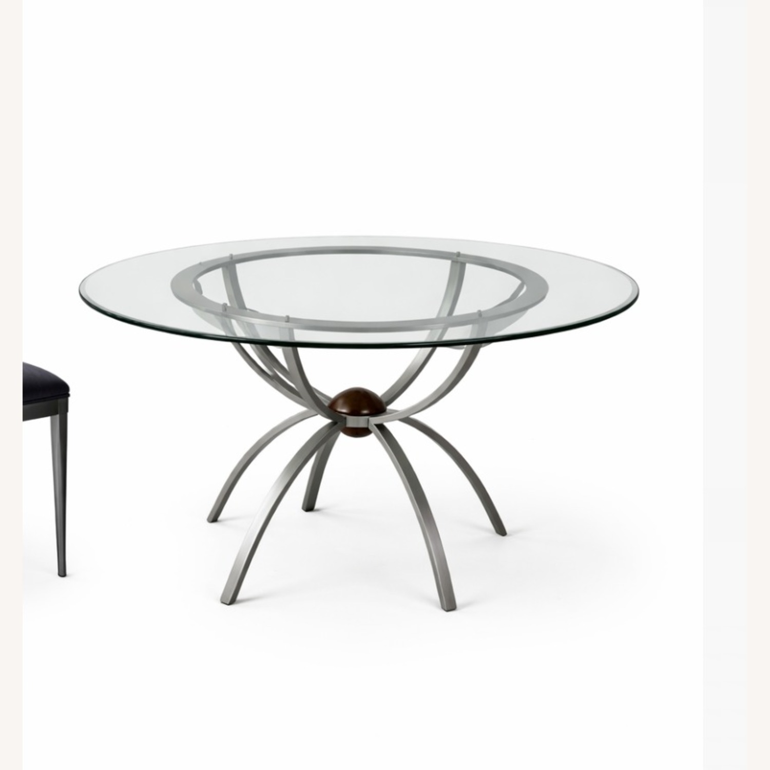 Ethan Allen Light Gray Suede Dining Chairs - image-2