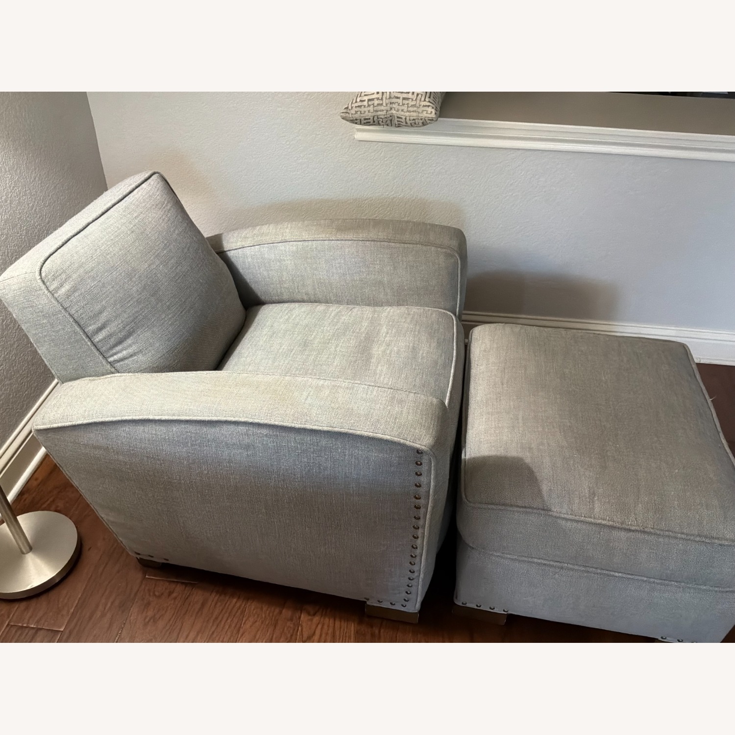 RH Library Chair W Matching Ottoman - image-2