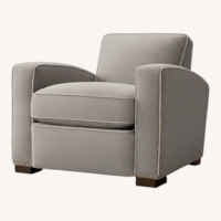 RH Library Chair W Matching Ottoman