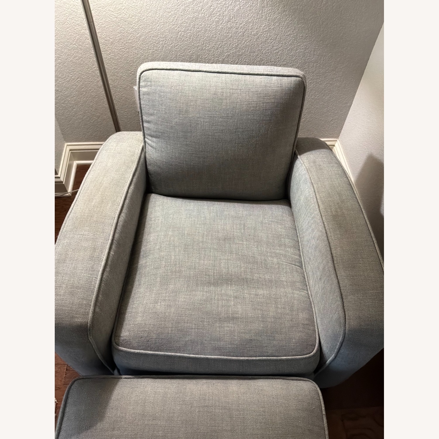 RH Library Chair W Matching Ottoman - image-4