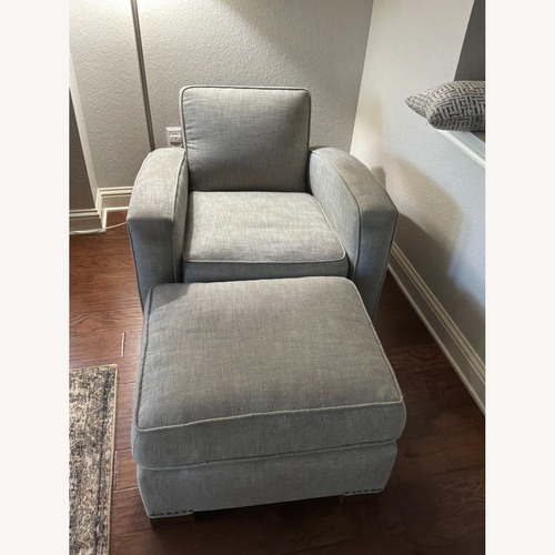 Used RH Library Chair W Matching Ottoman for sale on AptDeco