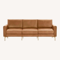 Burrow Nomad Camel Leather Sofa
