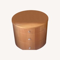 Set of Italian Natural Wood Nightstands 