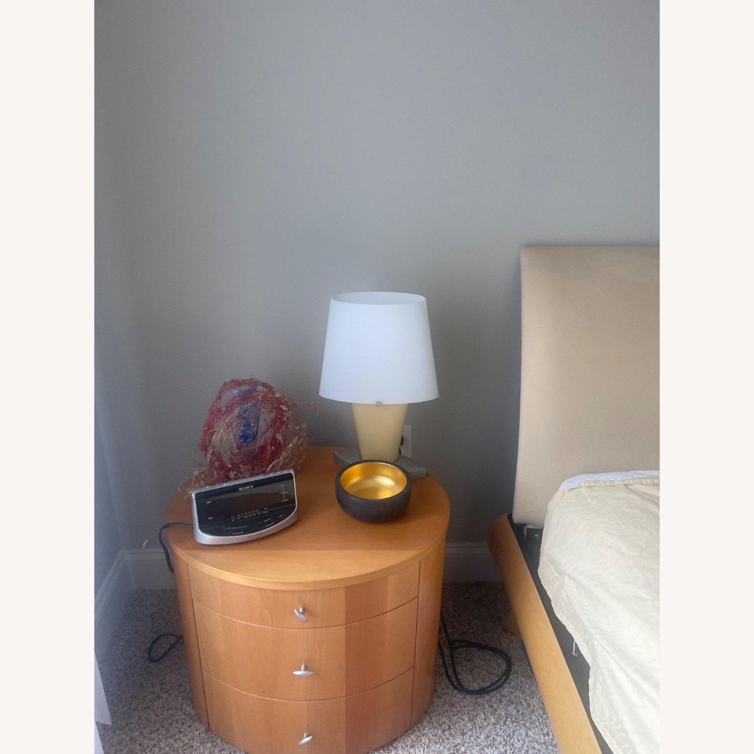 Set of Italian Natural Wood Nightstands  - image-1