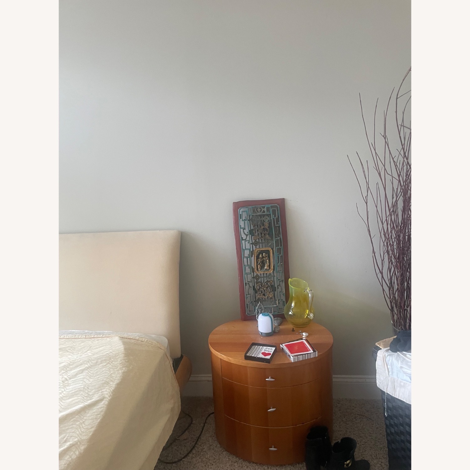 Set of Italian Natural Wood Nightstands  - image-2