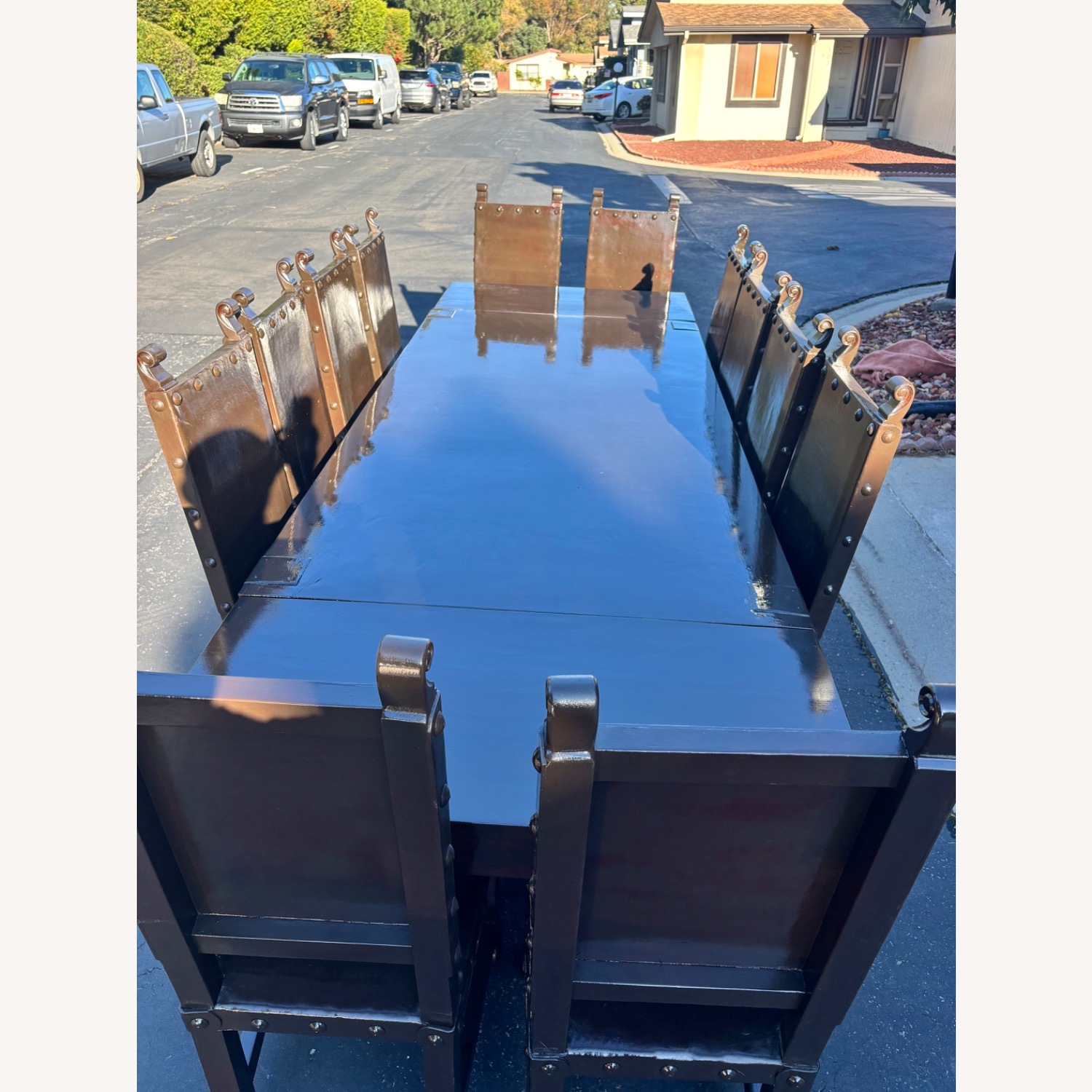 Dark Brown Wood Dining Sets - image-2