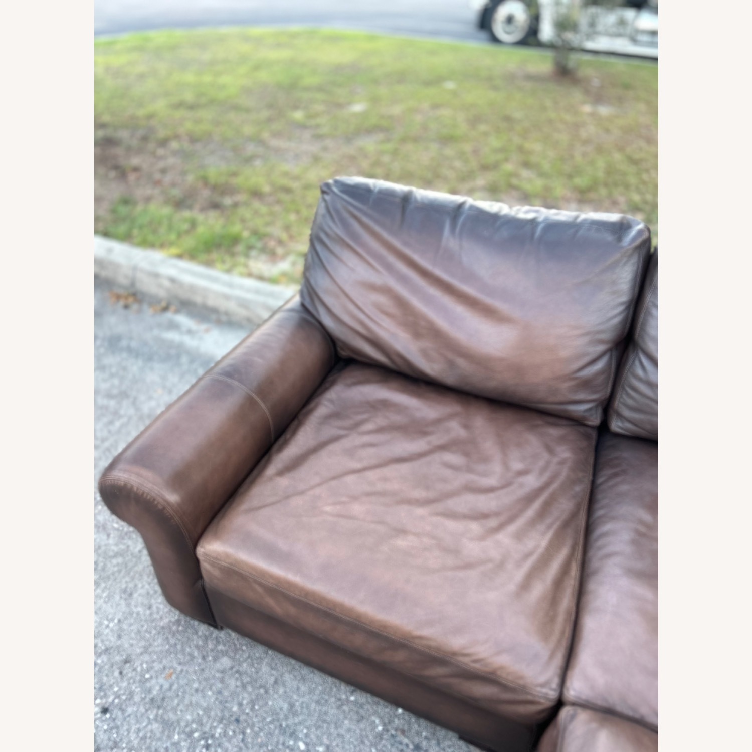 Pottery Barn Turner Leather Sectional - image-3