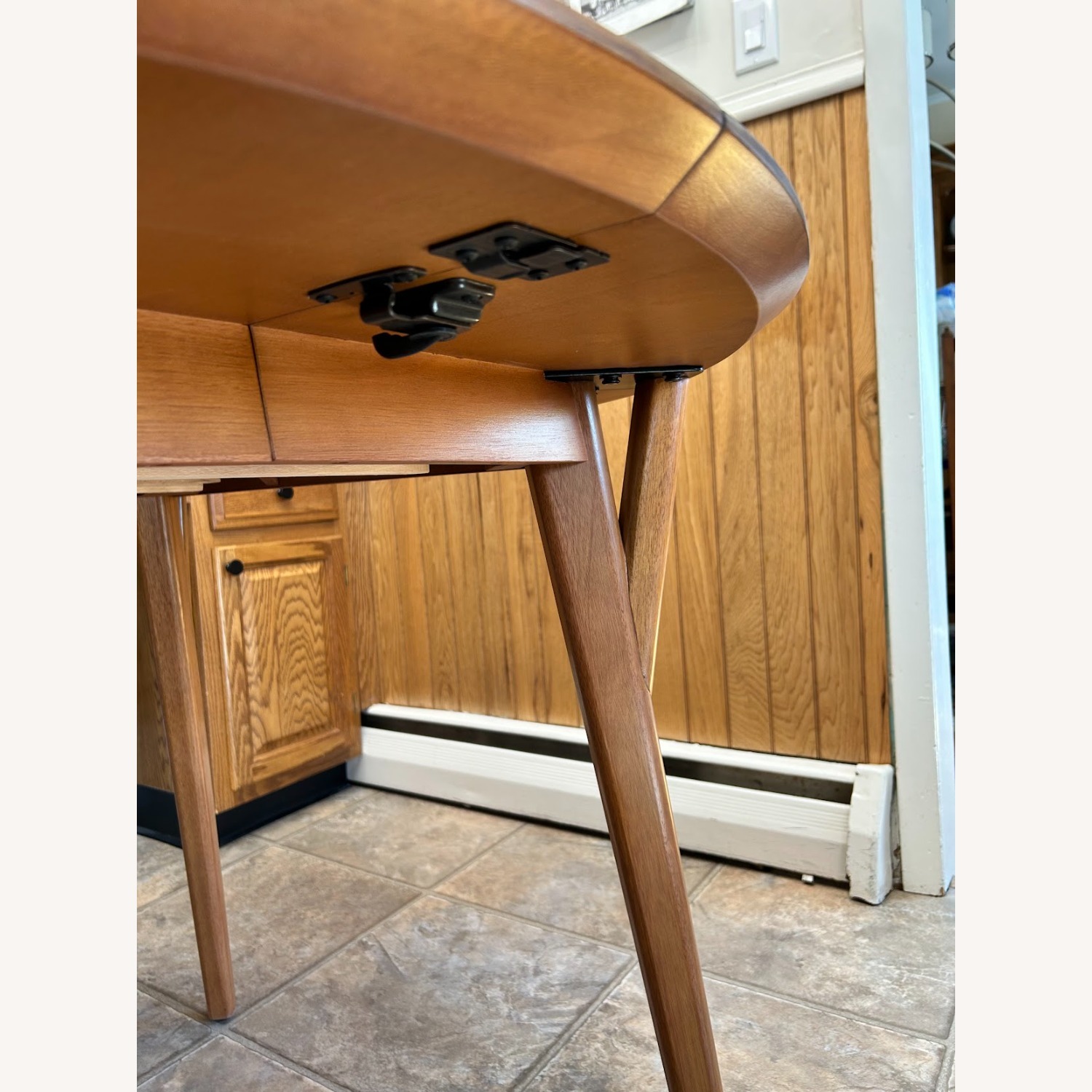 West Elm Rounded Extendable Dining Table  - image-2