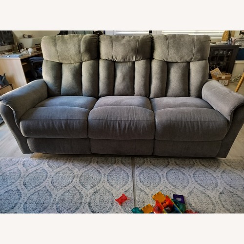 Used Living Spaces Gray 3 Seater Recliner for sale on AptDeco