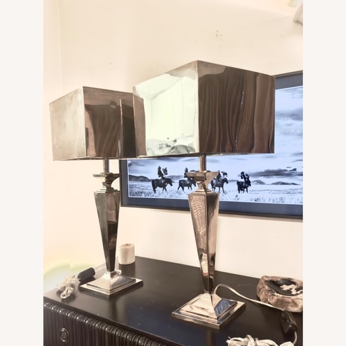 Used Silver Metal Table Lamps for sale on AptDeco
