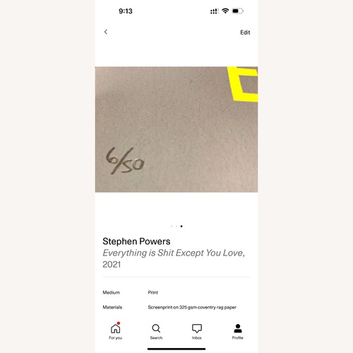 Used Stephan Powers Blue Wall Art for sale on AptDeco