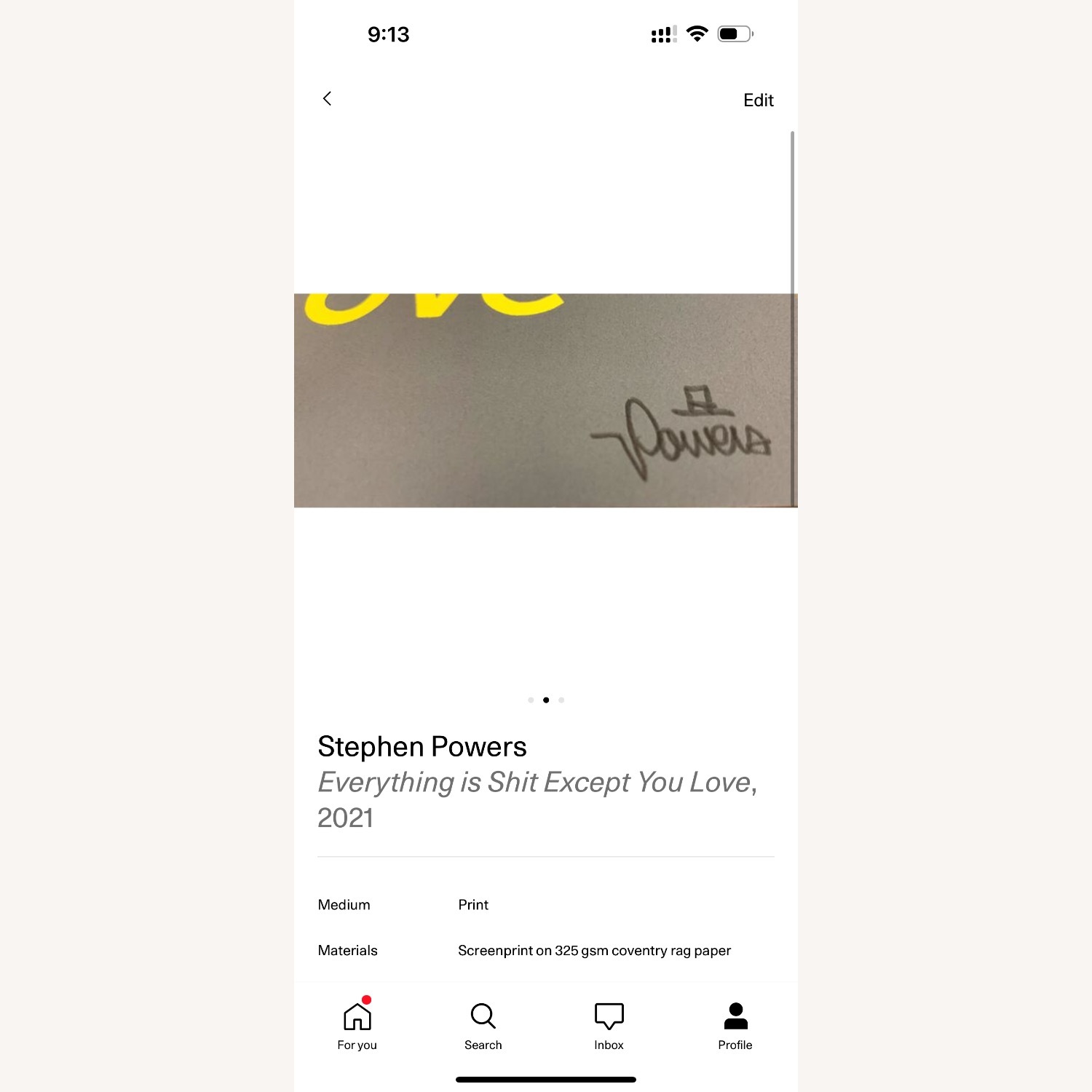 Stephan Powers Blue Wall Art - image-2