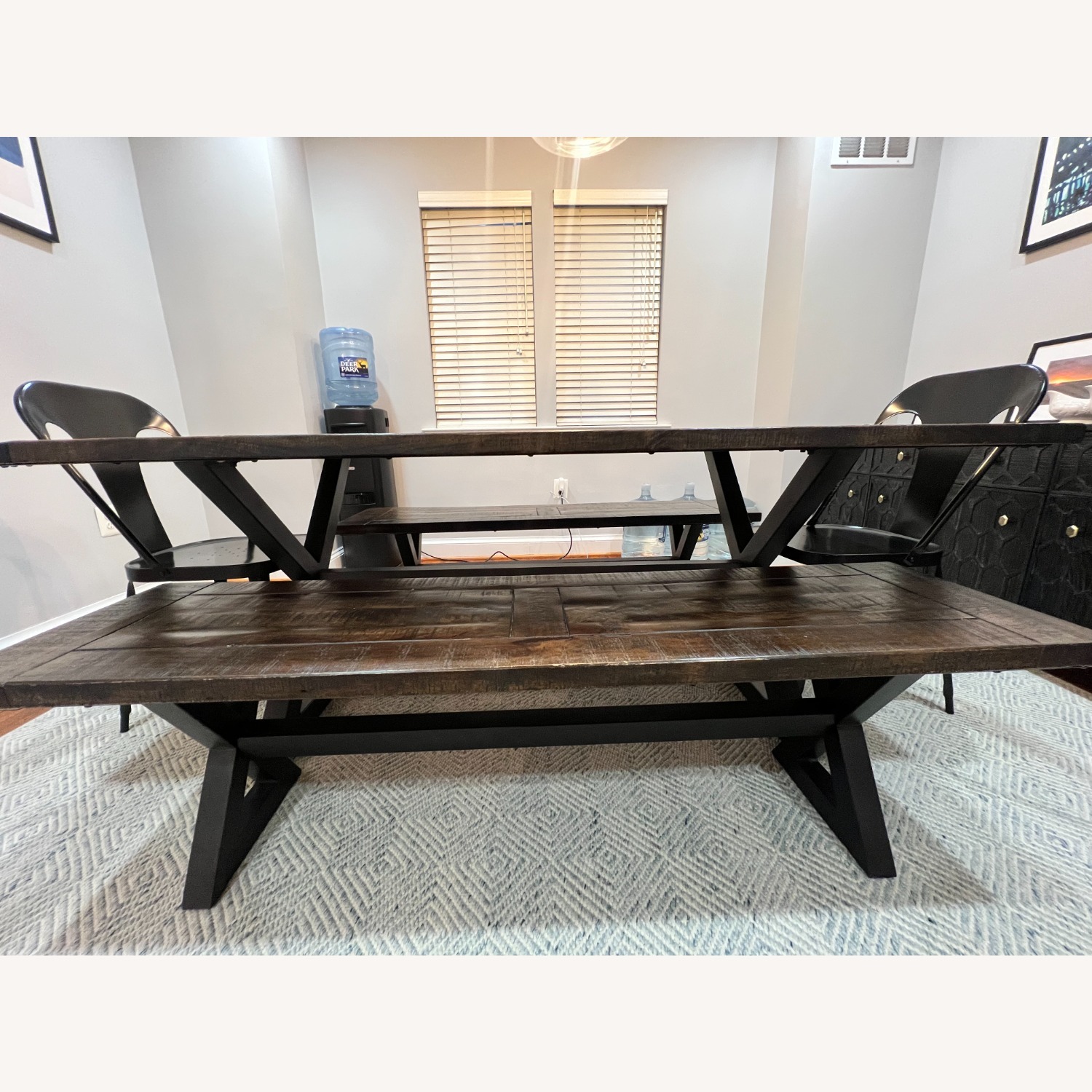 Pottery Barn Martino Dark Brown Wood Dining Sets - image-4