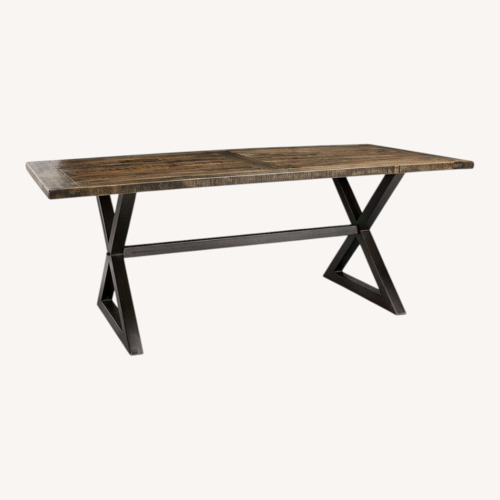 Used Pottery Barn Martino Dark Brown Wood Dining Sets for sale on AptDeco