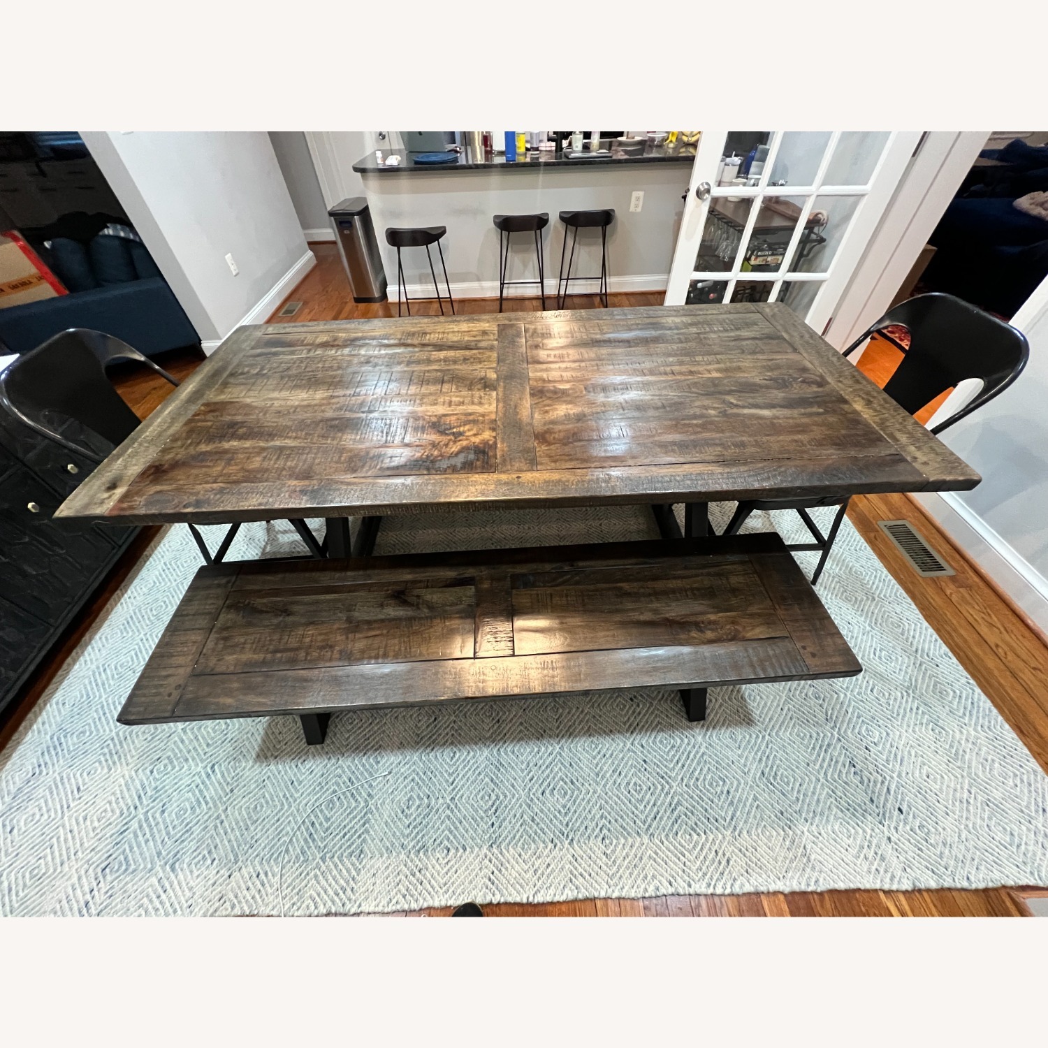 Pottery Barn Martino Dark Brown Wood Dining Sets - image-1