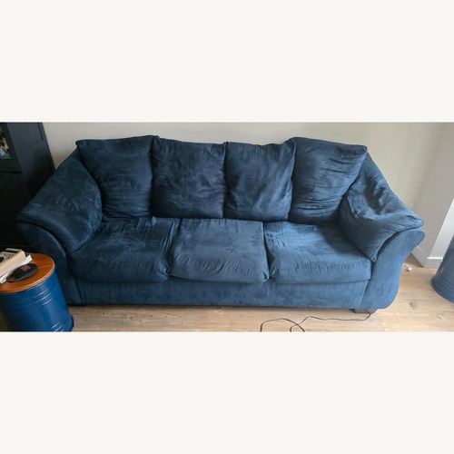 Used Ashley Furniture Darcy Blue Fabric 3+ Seater Sofa for sale on AptDeco