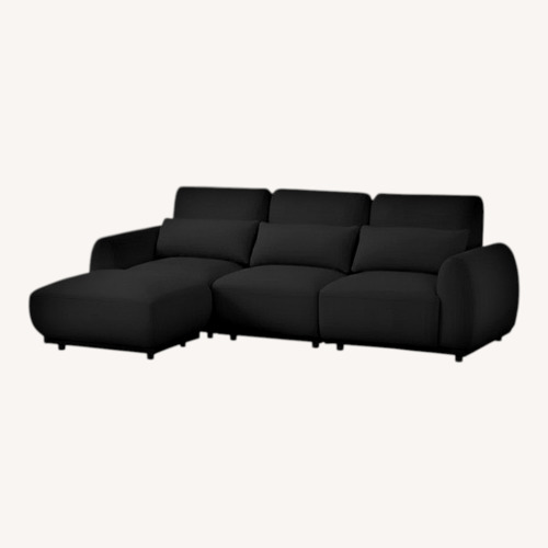 Used Wayfair Black Wool 3+ Piece Sectional for sale on AptDeco