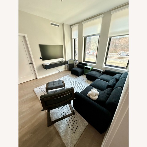 Used Wayfair Black Wool 3+ Piece Sectional for sale on AptDeco