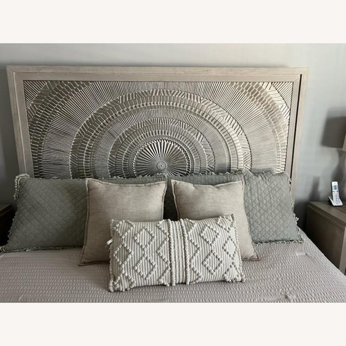 Used CISCO Brothers Natural Wood King Bed for sale on AptDeco