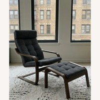 IKEA Poäng Dark Gray Wool Blend Armchair