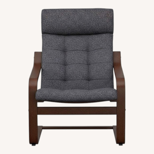 Used IKEA Poäng Dark Gray Wool Blend Armchair for sale on AptDeco