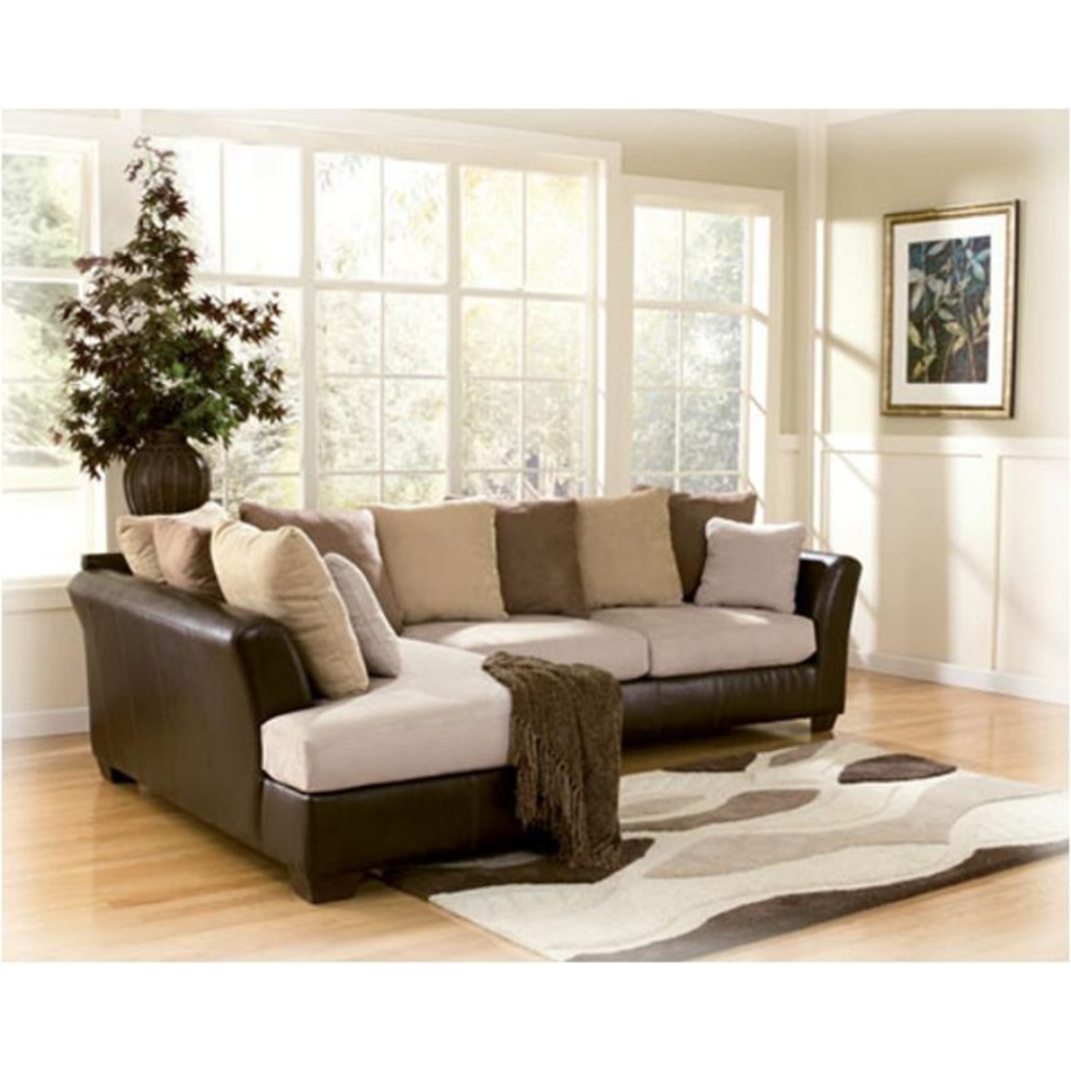 Ashley Furniture Light Brown 2 Piece Sectional - image-5