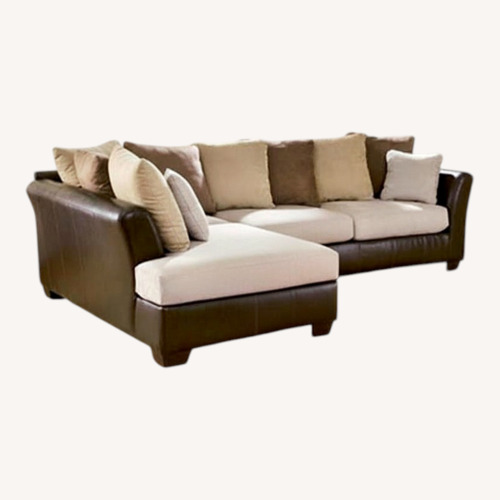 Used Ashley Furniture Light Brown 2 Piece Sectional for sale on AptDeco