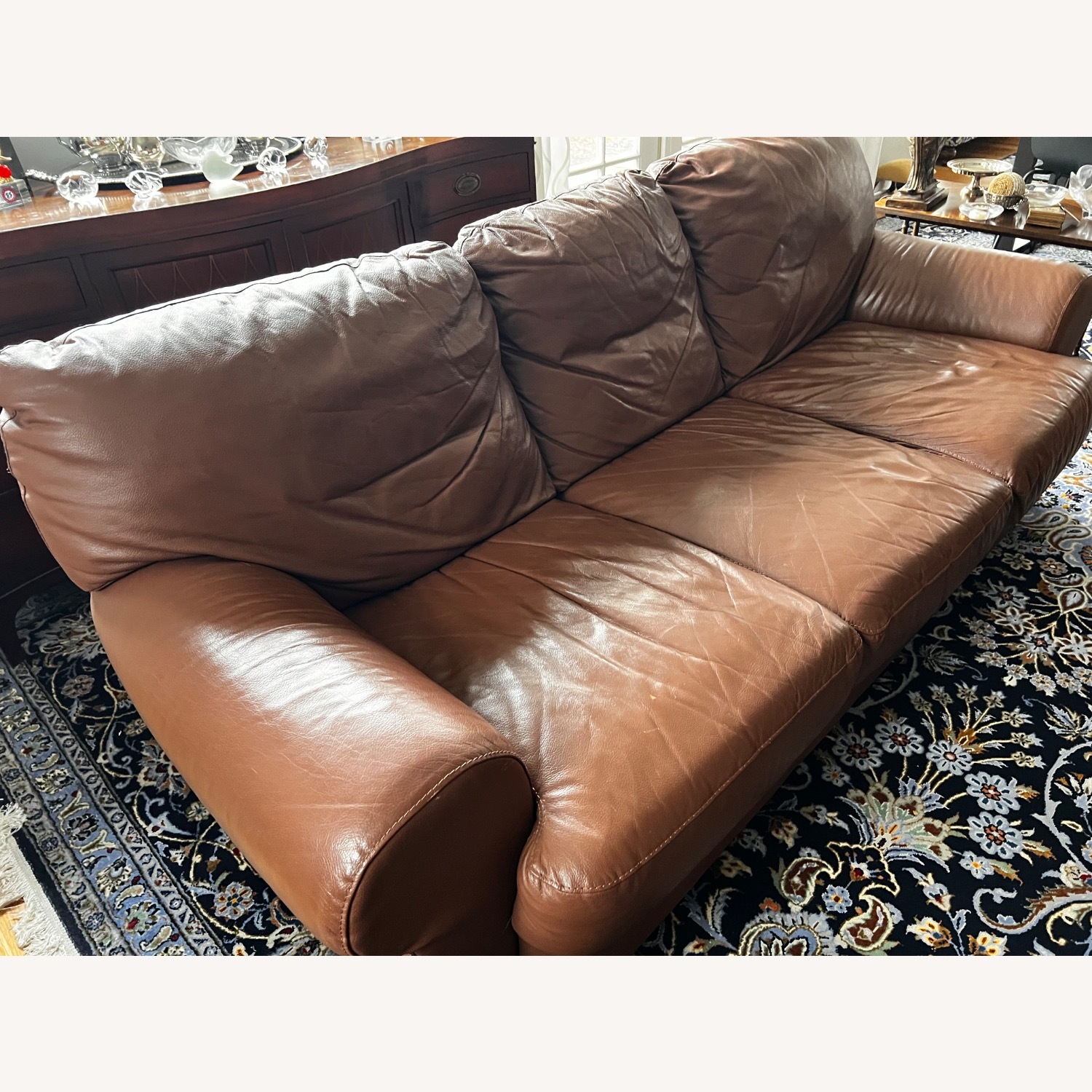 Italian Leather Sofa - image-5