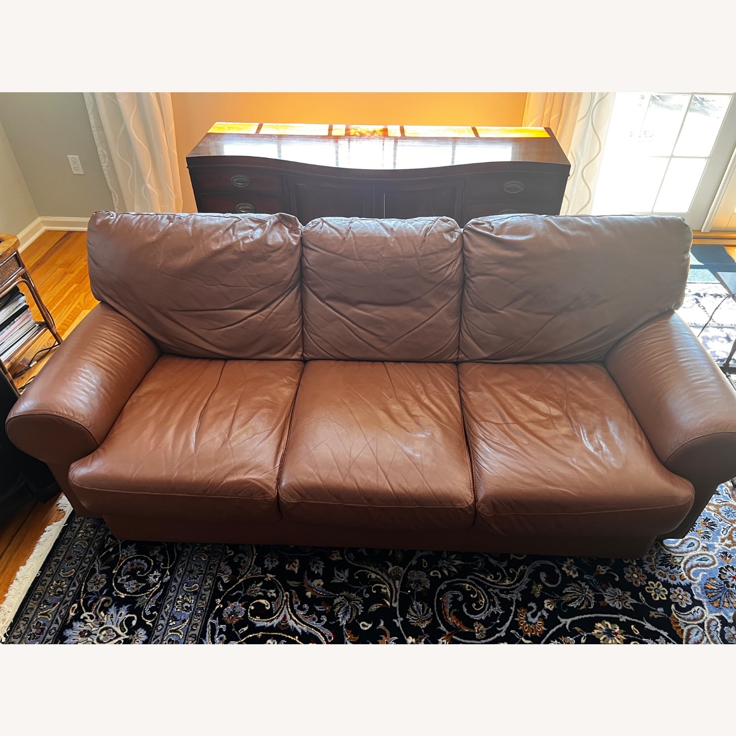 Italian Leather Sofa - image-7