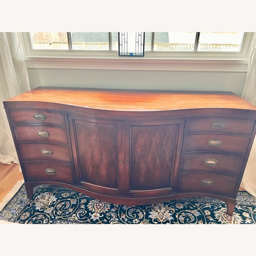 Used Vanleigh Serpentine Mahogany Bureau Sideboard for sale on AptDeco