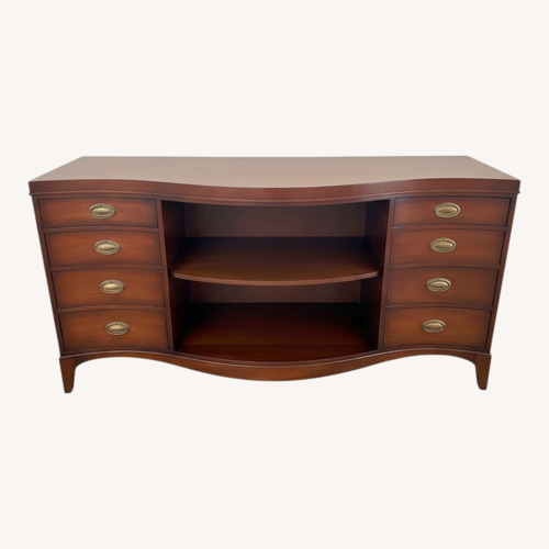 Used Vanleigh Serpentine Mahogany Bureau Sideboard for sale on AptDeco