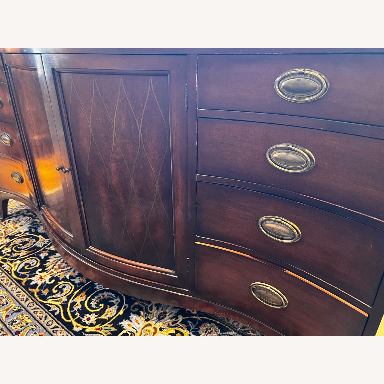 Vanleigh Serpentine Mahogany Bureau Sideboard - image-8