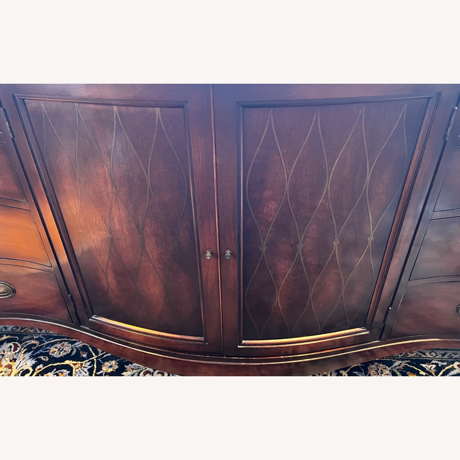 Vanleigh Serpentine Mahogany Bureau Sideboard - image-11