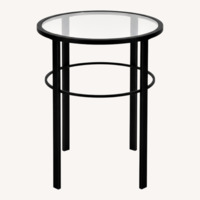 Wayfair Gaia Glass Top End Table