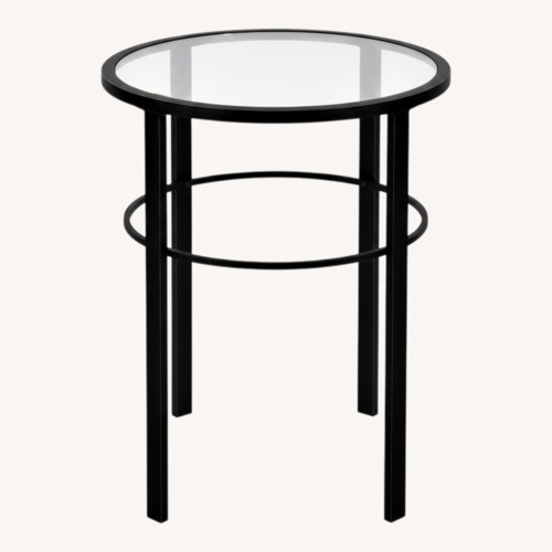 Used Wayfair Gaia Glass Top End Table for sale on AptDeco