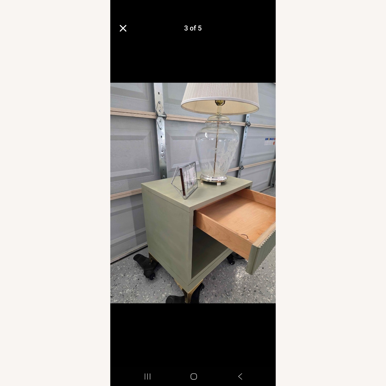 Vintage/Antique Green Nightstand - image-5